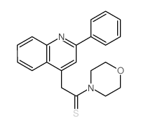 Ethanethione,1-(4-morpholinyl)-2-(2-phenyl-4-quinolinyl)-结构式