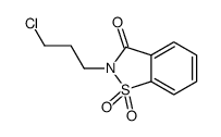 2-(3-chloropropyl)-1,1-dioxo-1,2-benzothiazol-3-one Structure