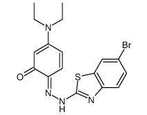 6-[(6-bromo-1,3-benzothiazol-2-yl)hydrazinylidene]-3-(diethylamino)cyclohexa-2,4-dien-1-one Structure