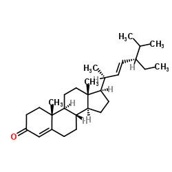 豆甾-4,22-二烯-3-酮结构式