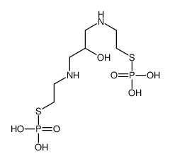 2-[[2-hydroxy-3-(2-phosphonosulfanylethylamino)propyl]amino]ethylsulfa nylphosphonic acid结构式