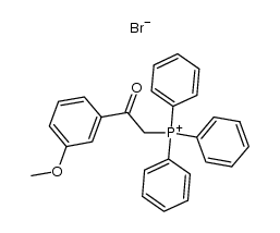 (2-(3-methoxyphenyl)-2-oxoethyl)triphenylphosphonium bromide Structure