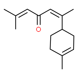 (E)-6-Methyl-2-(4-methyl-3-cyclohexen-1-yl)-2-hepten-4-one结构式