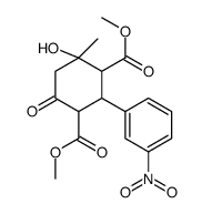 dimethyl 4-hydroxy-4-methyl-2-(3-nitrophenyl)-6-oxocyclohexane-1,3-dicarboxylate Structure