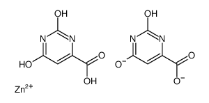 bis(1,2,3,6-tetrahydro-2,6-dioxopyrimidine-4-carboxylato-N3,O4)zinc Structure