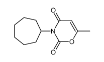 3-cycloheptyl-6-methyl-1,3-oxazine-2,4-dione结构式