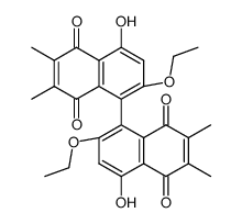 2,2'-Diethoxy-4,4'-dihydroxy-6,7,6',7'-tetramethyl-[1,1']binaphthalenyl-5,8,5',8'-tetraone结构式
