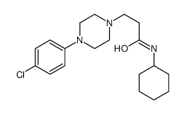 3-[4-(4-chlorophenyl)piperazin-1-yl]-N-cyclohexylpropanamide结构式
