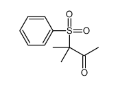 3-(benzenesulfonyl)-3-methylbutan-2-one Structure