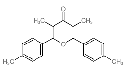 3,5-dimethyl-2,6-bis(4-methylphenyl)oxan-4-one结构式