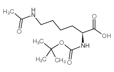N^e-乙酰基-N^a-Boc-L-赖氨酸结构式