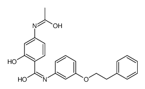 4-acetamido-2-hydroxy-N-[3-(2-phenylethoxy)phenyl]benzamide Structure