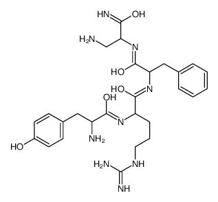(2R)-2-[[(2S)-2-amino-3-(4-hydroxyphenyl)propanoyl]amino]-5-(diaminomethylideneamino)-N-[(2S)-1-[[(2S)-1,3-diamino-1-oxopropan-2-yl]amino]-1-oxo-3-phenylpropan-2-yl]pentanamide Structure