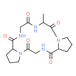 Cyclo(glycyl-prolyl-glycyl-alanyl-prolyl) structure