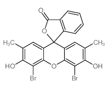 Spiro[isobenzofuran-1(3H),9'-[9H]xanthen]-3-one,4',5'-dibromo-3',6'-dihydroxy-2',7'-dimethyl- Structure