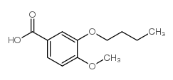 3-丁氧基-4-甲氧基苯甲酸结构式