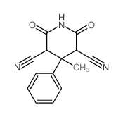 4-methyl-2,6-dioxo-4-phenyl-piperidine-3,5-dicarbonitrile Structure
