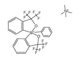 Tetramethylammonium Bis[α,α-bis(trifluoromethyl)-benzenemethanolato(2-)-C2,O]phenylsilicate结构式