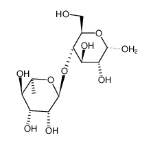 4-O-α-L-rhamnopyranosyl-D-glucopyranose Structure