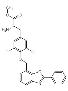 (S)-2-氨基-3-(3,5-二氯-4-((2-苯基苯并[d]噁唑-7-基)甲氧基)苯基)丙酸甲酯结构式