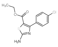 2-氨基-4-(4-氯苯基)噻唑-5-甲酸乙酯结构式