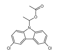 3,6-dichloro-9-(1-acetoxyethyl)carbazole Structure