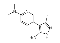 3-amino-4-(6-dimethylamino-4-methylpyridin-3-yl)-5-methylpyrazole Structure