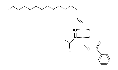 erythro-N-acetyl-1-O-benzoylsphingosine Structure