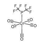 chromium pentacarbonyl bis(trifluoromethyl)phosphane complex Structure