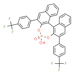 (11bR)-4-Hydroxy-2,6-bis[4-(trifluoromethyl)phenyl]-4-oxide-dinaphtho[2,1-d:1',2'-f][1,3,2]dioxaphosphepin Structure
