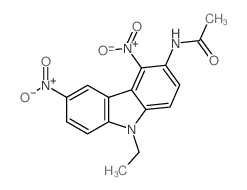 N-(9-ethyl-4,6-dinitro-carbazol-3-yl)acetamide结构式