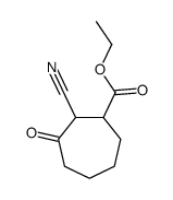ethyl 2-cyano-3-oxocycloheptane-1-carboxylate结构式