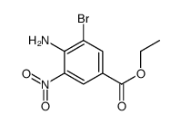 4-氨基-3-溴-5-硝基苯甲酸乙酯结构式