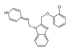 2-((o-Chlorophenoxy)methyl)-1-((4-pyridylamino)methyl)benzimidazole结构式