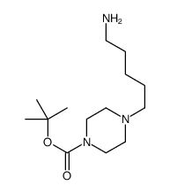 1-Boc-4-(5-氨基戊基)哌嗪结构式