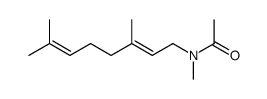 (E)-N-(3,7-dimethylocta-2,6-dien-1-yl)-N-methylacetamide结构式
