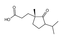 3-[(1R)-1-methyl-2-oxo-3-propan-2-ylcyclopentyl]propanoic acid结构式