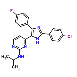 4-[2-(4-Chlorophenyl)-4-(4-fluorophenyl)-1H-imidazol-5-yl]-N-isopropyl-2-pyrimidinamine Structure