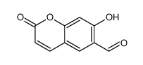 7-hydroxy-2-oxochromene-6-carbaldehyde Structure