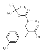 2-N-Boc-2-甲基氨基甲基-3-邻甲苯丙酸结构式