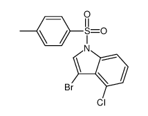 3-溴-4-氯-1-[(4-甲基苯基)磺酰基]-1H-吲哚结构式