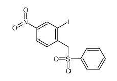 1-(benzenesulfonylmethyl)-2-iodo-4-nitrobenzene结构式
