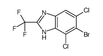 5-bromo-4,6-dichloro-2-(trifluoromethyl)-1H-benzimidazole结构式