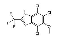 4,6,7-trichloro-5-methoxy-2-(trifluoromethyl)-1H-benzimidazole Structure