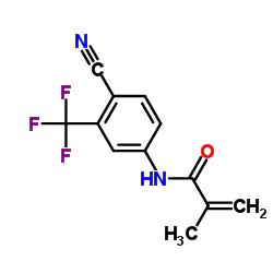 N-(4-氰基-3-三氟甲基苯基)甲基丙烯酰胺结构式
