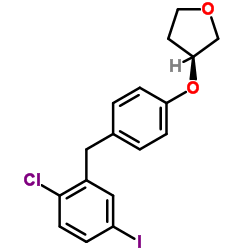 (3S)-3-[4-[(2-Chloro-5-iodophenyl)methyl]phenoxy]tetrahydro-furan Structure