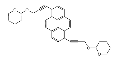 2-[3-[6-[3-(oxan-2-yloxy)prop-1-ynyl]pyren-1-yl]prop-2-ynoxy]oxane结构式