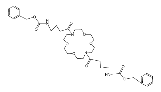 N,N'-Bis-(N-carbobenzoxy-γ-aminobutyryl)-diaza-18-crown-6结构式