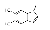 5,6-Dihydroxy-2-jod-N-methyl-indol结构式