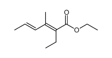 2-ethyl-3-methyl-hexa-2,4-dienoic acid ethyl ester Structure